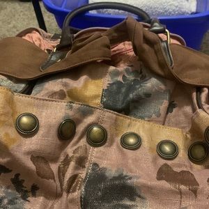 Anthropologie Deux Lux Floral Bow Tote Bag